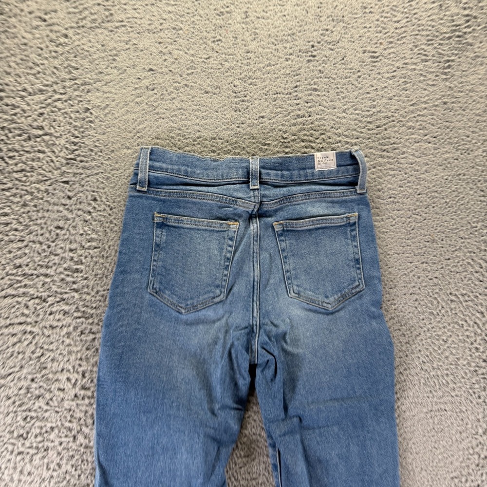 Frank & Eileen Cork Jeans Women 26x26 Blue Cotton Denim Straight Raw-Hem Stretch - Picture 8 of 12